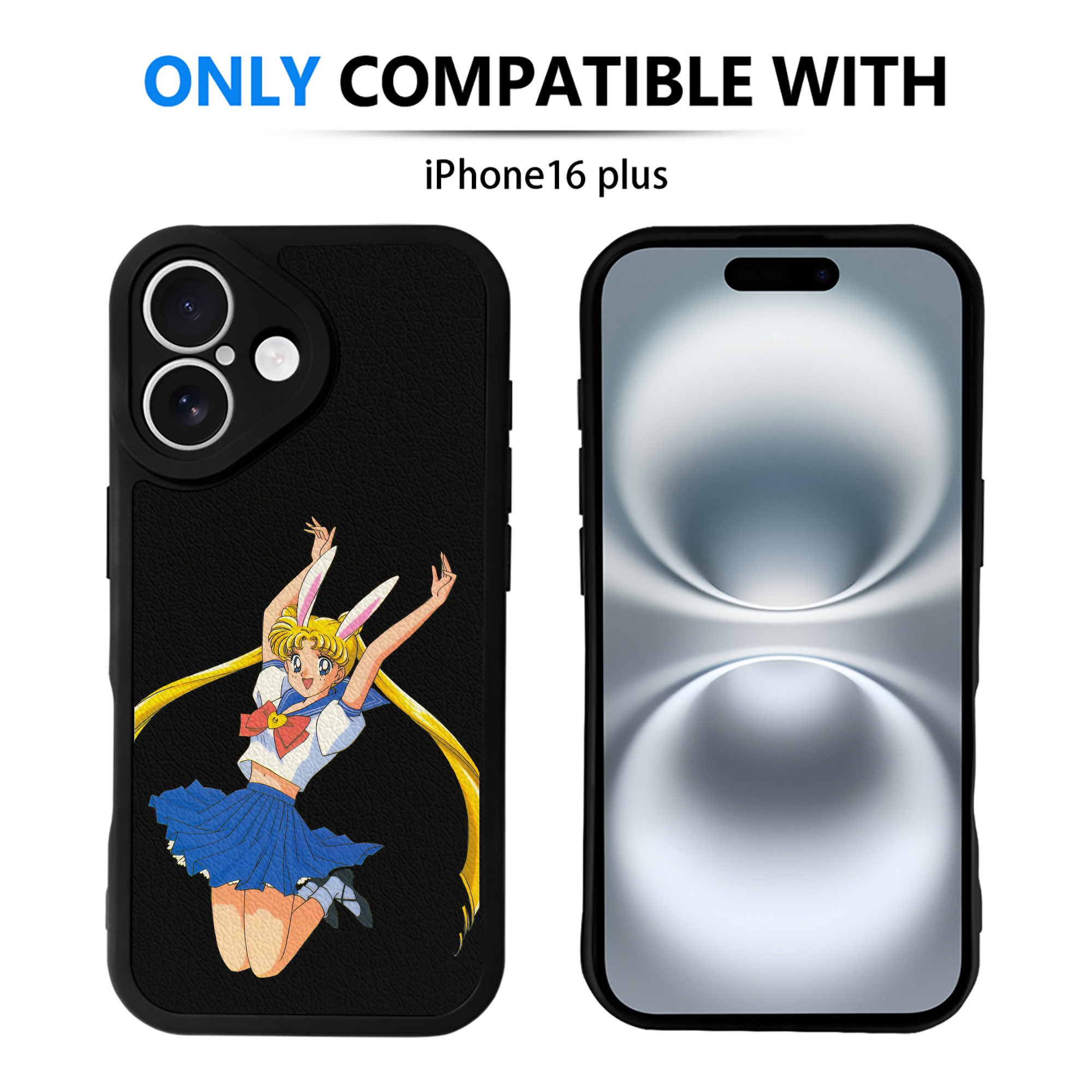 （画像用） 美少女戦士セーラームーン 愛野 美奈子 あいの みなこ Sailor Moon Aino Minako 【iPhone 16シリーズ対応】シリコンスマホケース（レザー調） 材質：シリコン